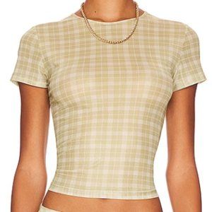 Miaou Mini Tee - Baby Plaid Limon